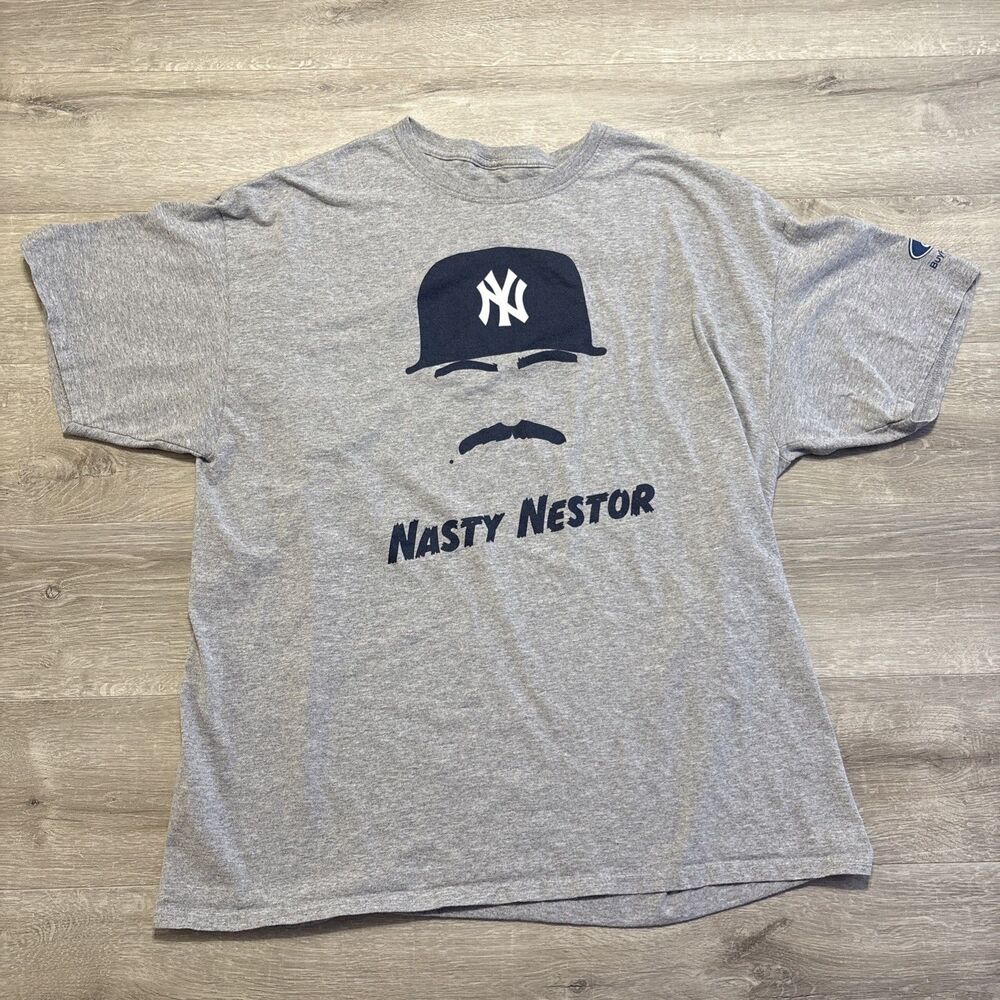 Nasty Nestor Yankees T Shirt Mens XL Gray Ford Promo MLB Baseball Tee